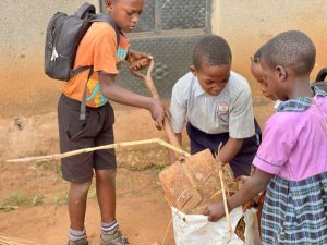 Picking Up Litter Around School